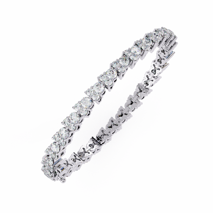 White Gold / Moissanite, White Gold / Lab Grown