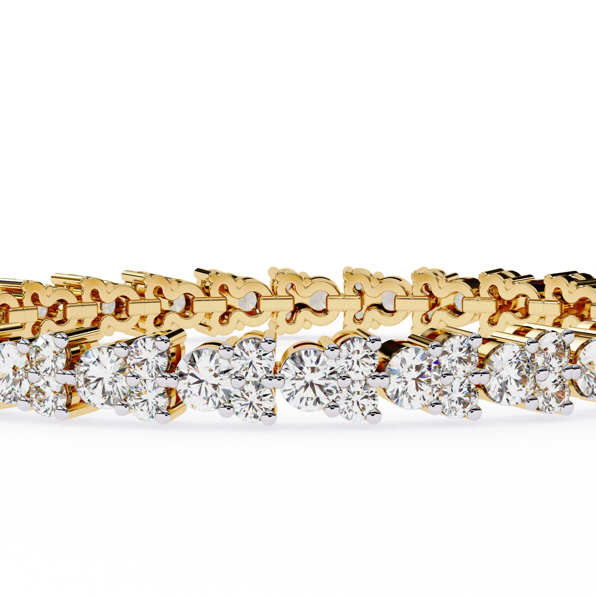 Yellow Gold / Moissanite, Yellow Gold / Lab Grown