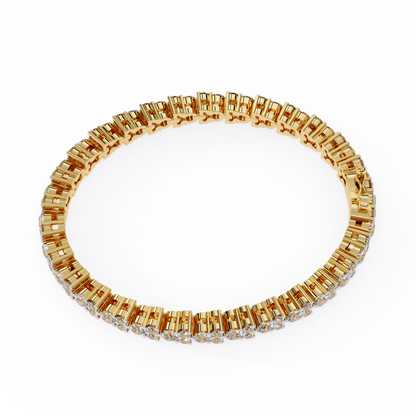 Yellow Gold / Moissanite, Yellow Gold / Lab Grown