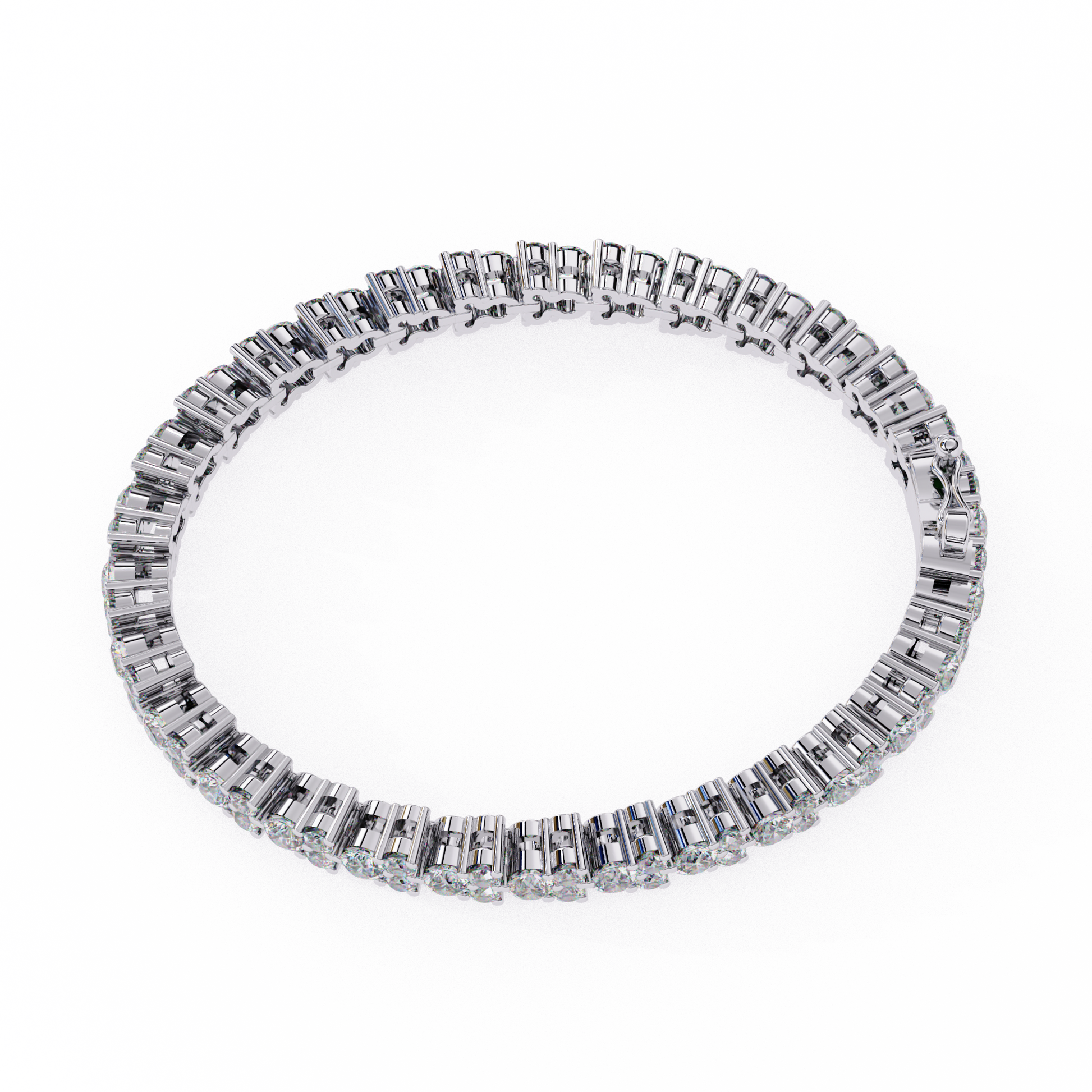 White Gold / Moissanite, White Gold / Lab Grown