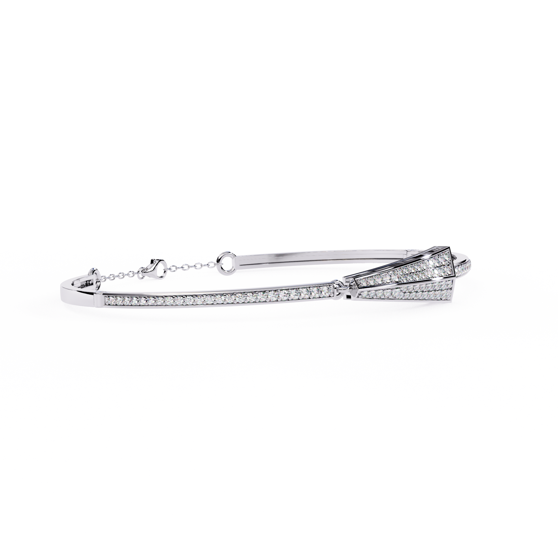 White Gold / Moissanite, White Gold / Lab Grown