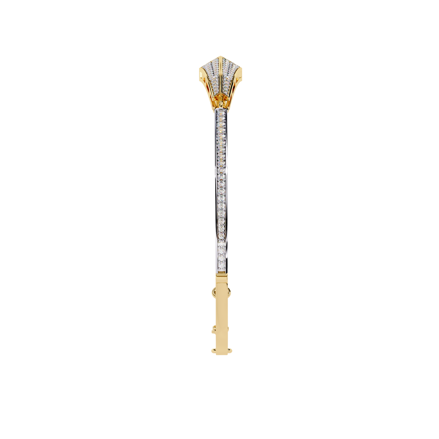 yellow gold / moissanite, yellow gold / lab grown