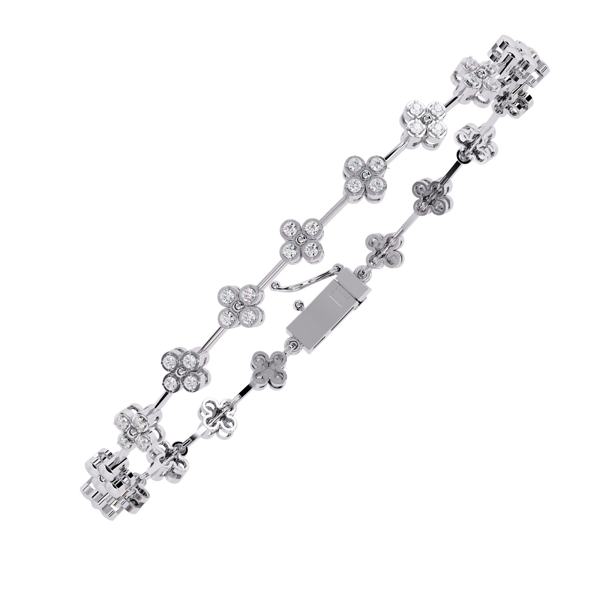 White Gold / Moissanite, White Gold / Lab Grown