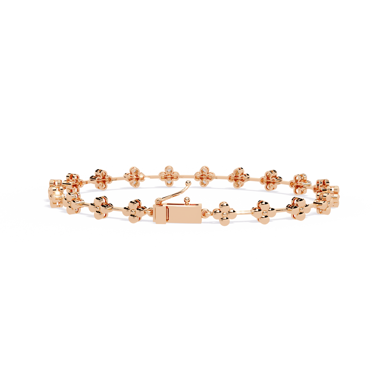 rose gold / moissanite, rose gold / lab grown