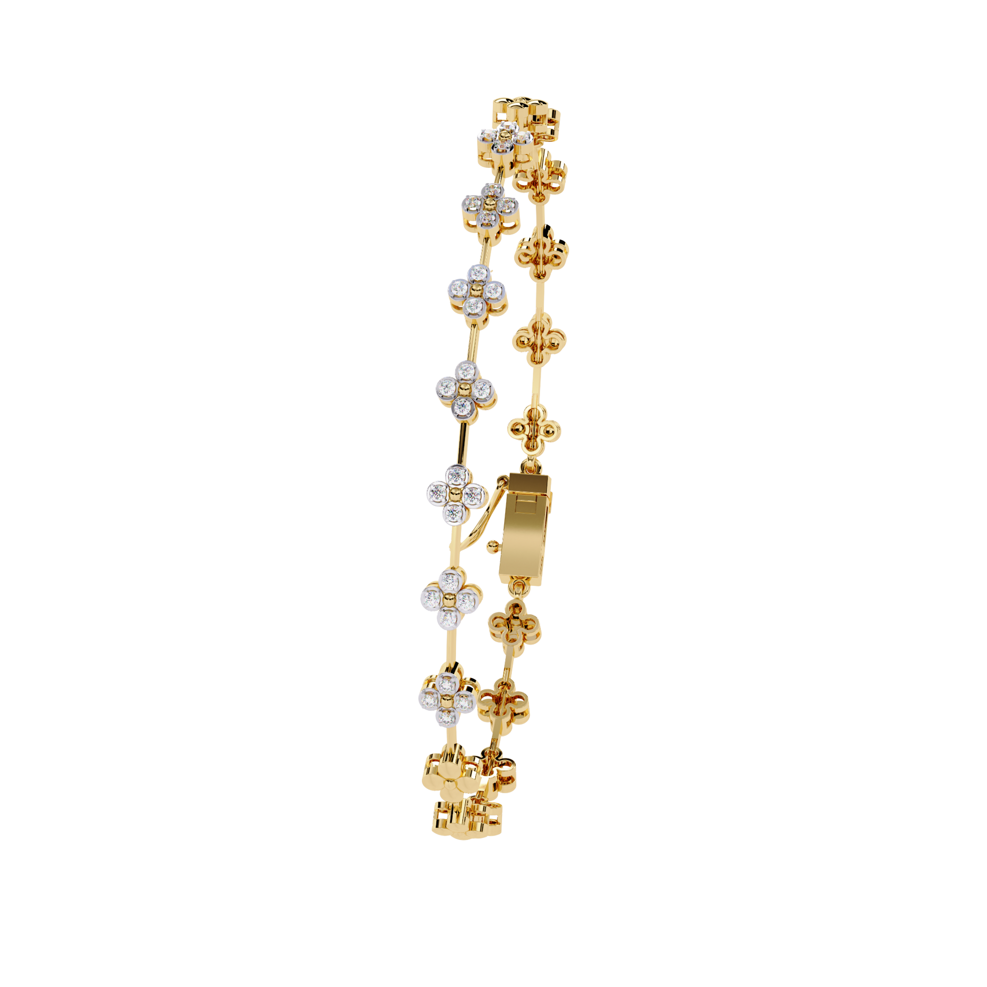 Yellow Gold / Moissanite, Yellow Gold / Lab Grown