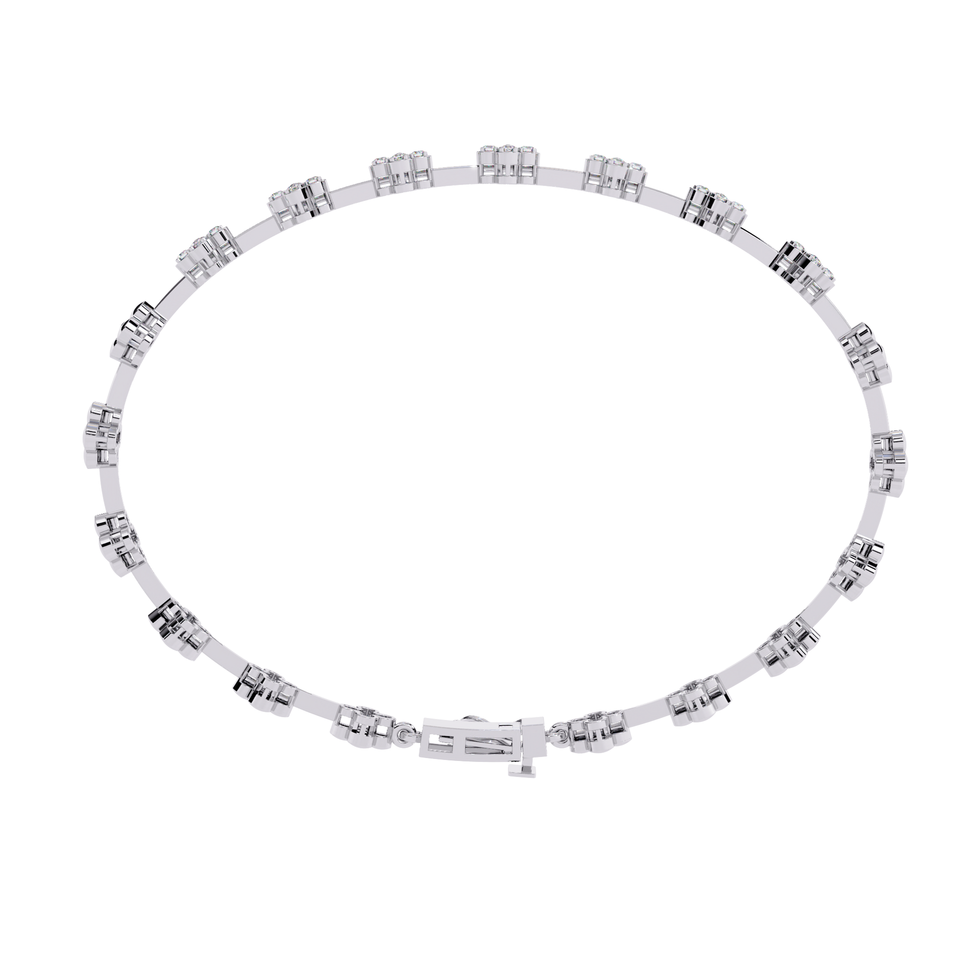 White Gold / Moissanite, White Gold / Lab Grown