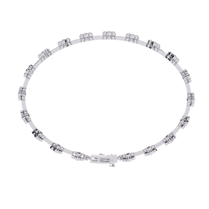 White Gold / Moissanite, White Gold / Lab Grown
