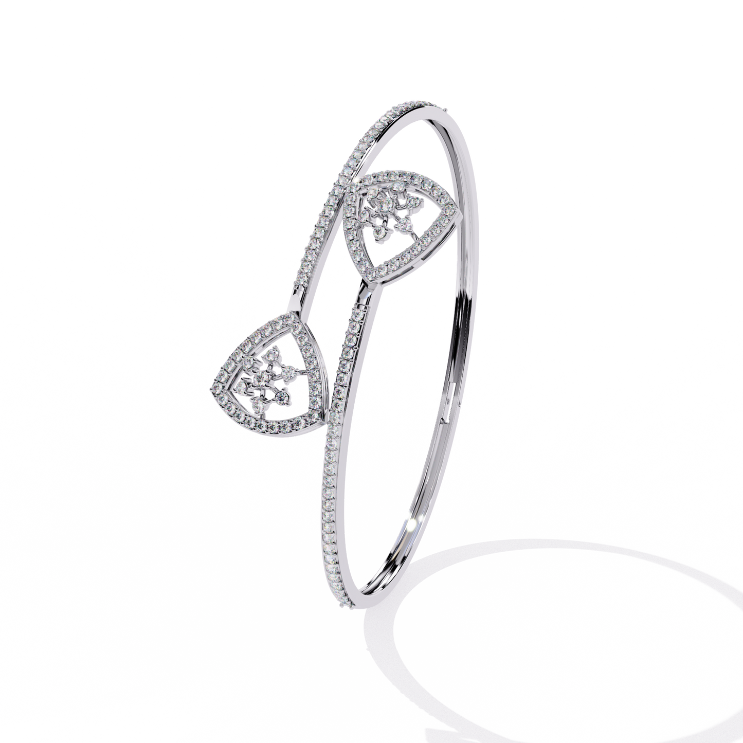 white gold / moissanite, white gold / lab grown