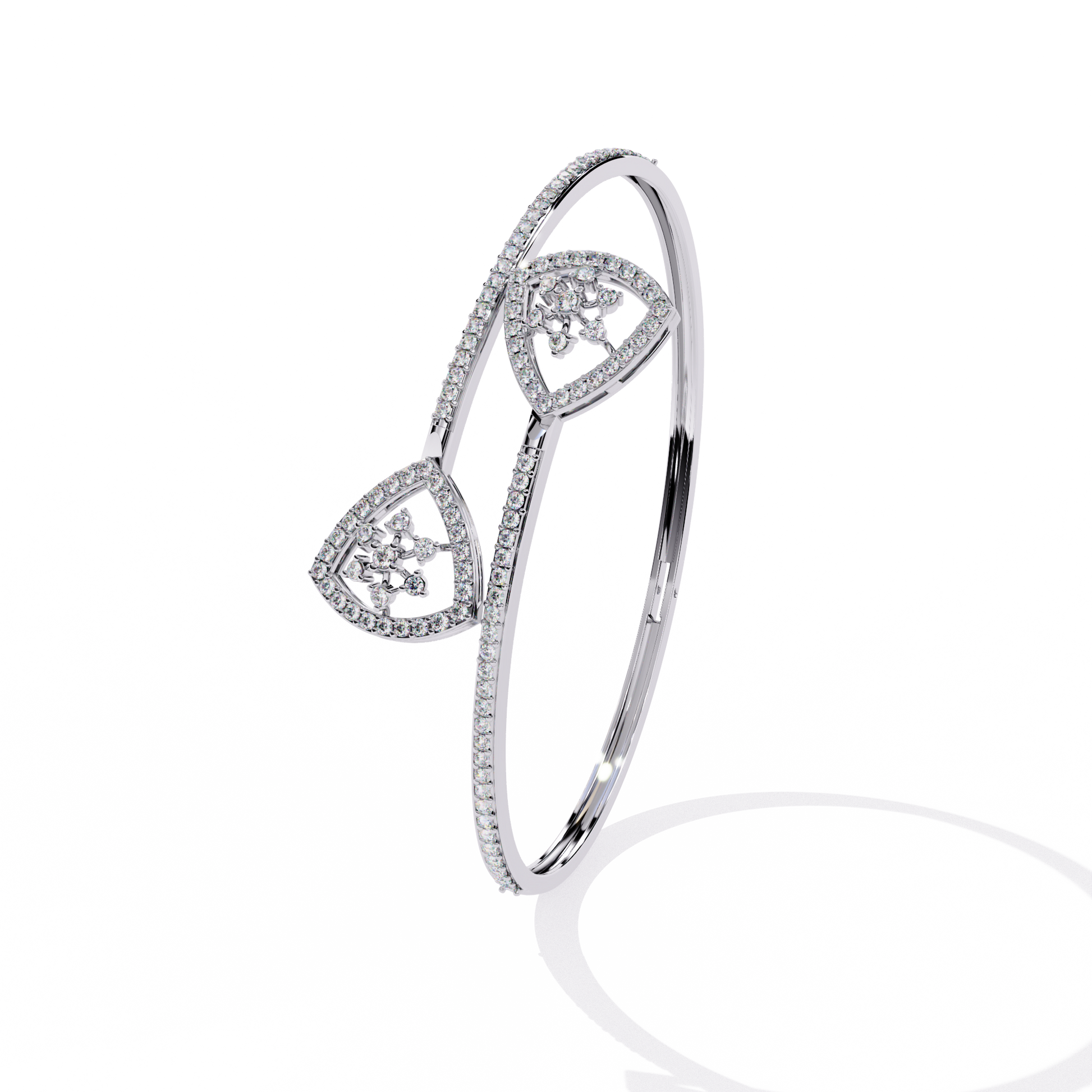 White Gold / Moissanite, White Gold / Lab Grown