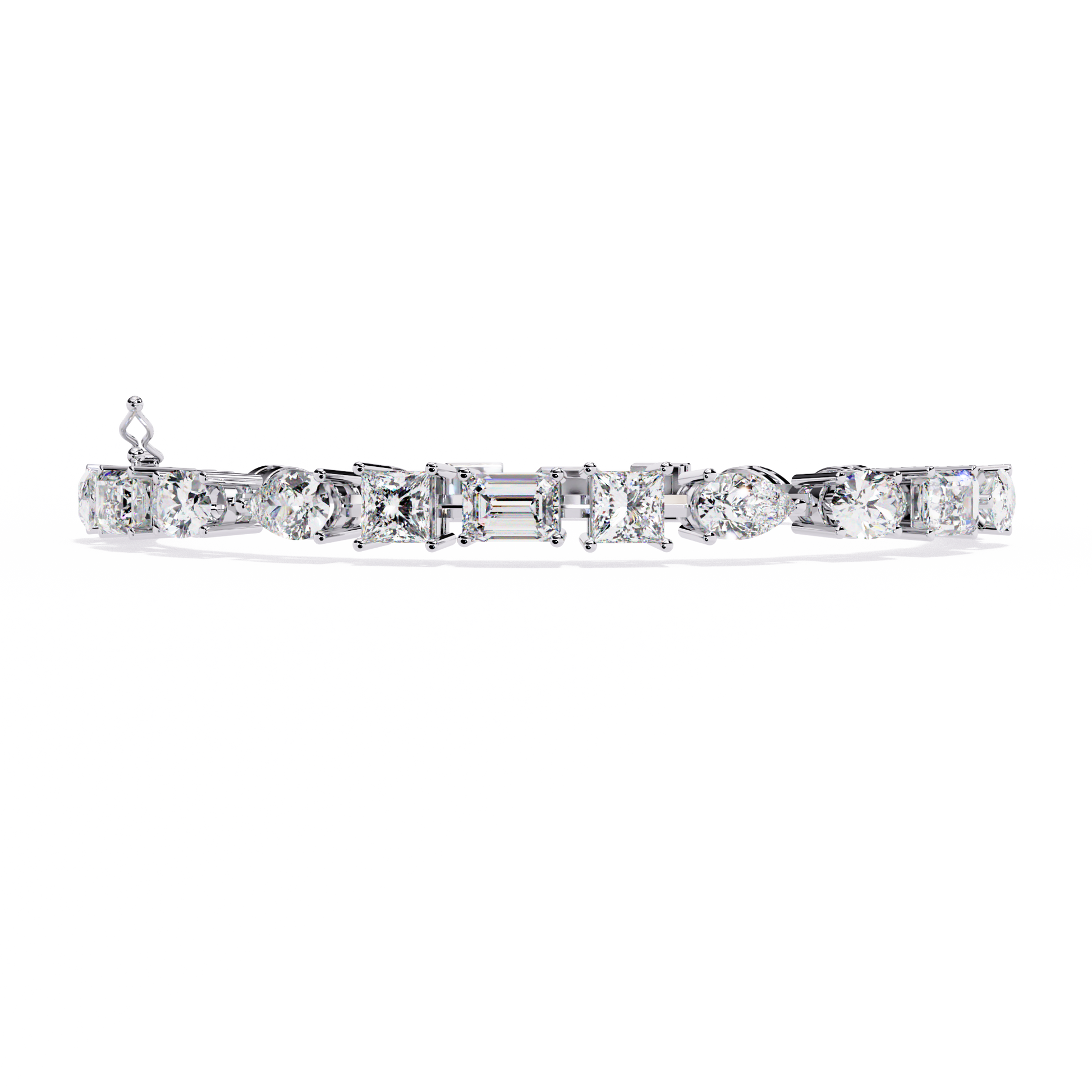 White Gold / Moissanite, White Gold / Lab Grown