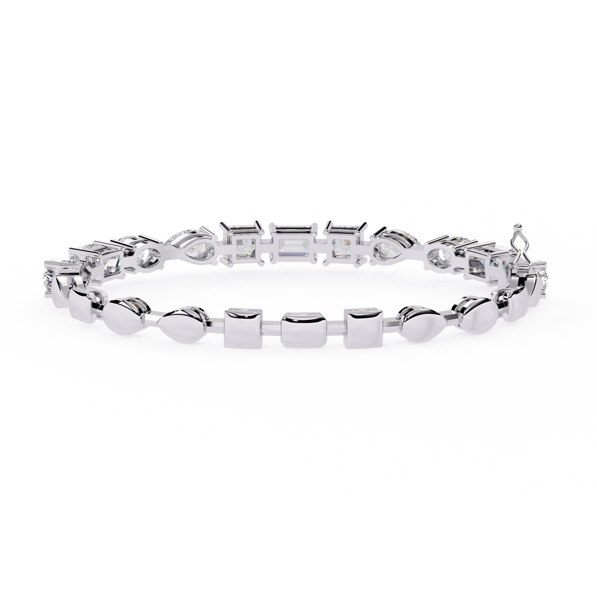 White Gold / Moissanite, White Gold / Lab Grown