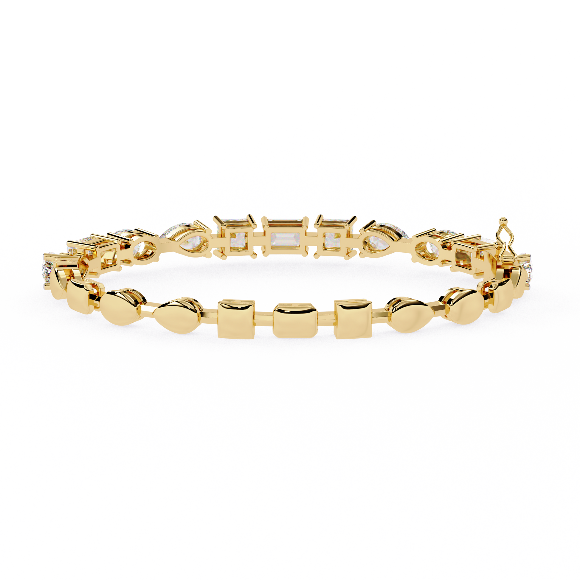Yellow Gold / Moissanite, Yellow Gold / Lab Grown