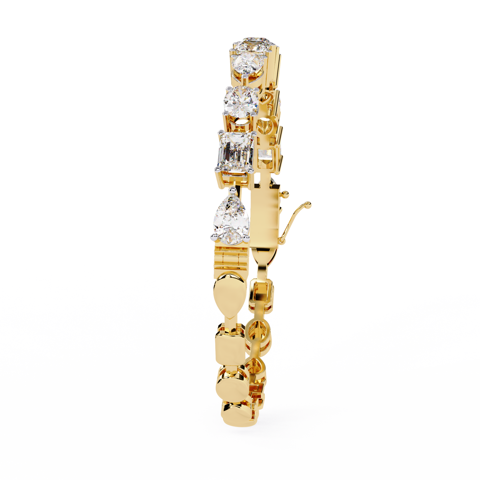 Yellow Gold / Moissanite, Yellow Gold / Lab Grown
