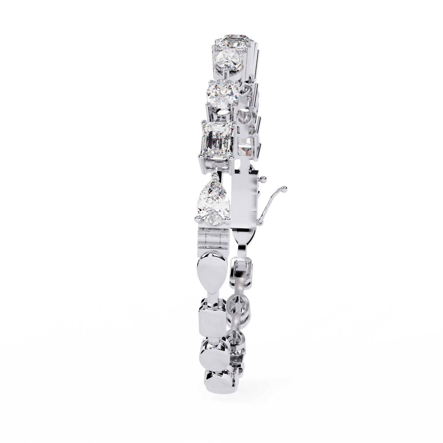 white gold / moissanite, white gold / lab grown