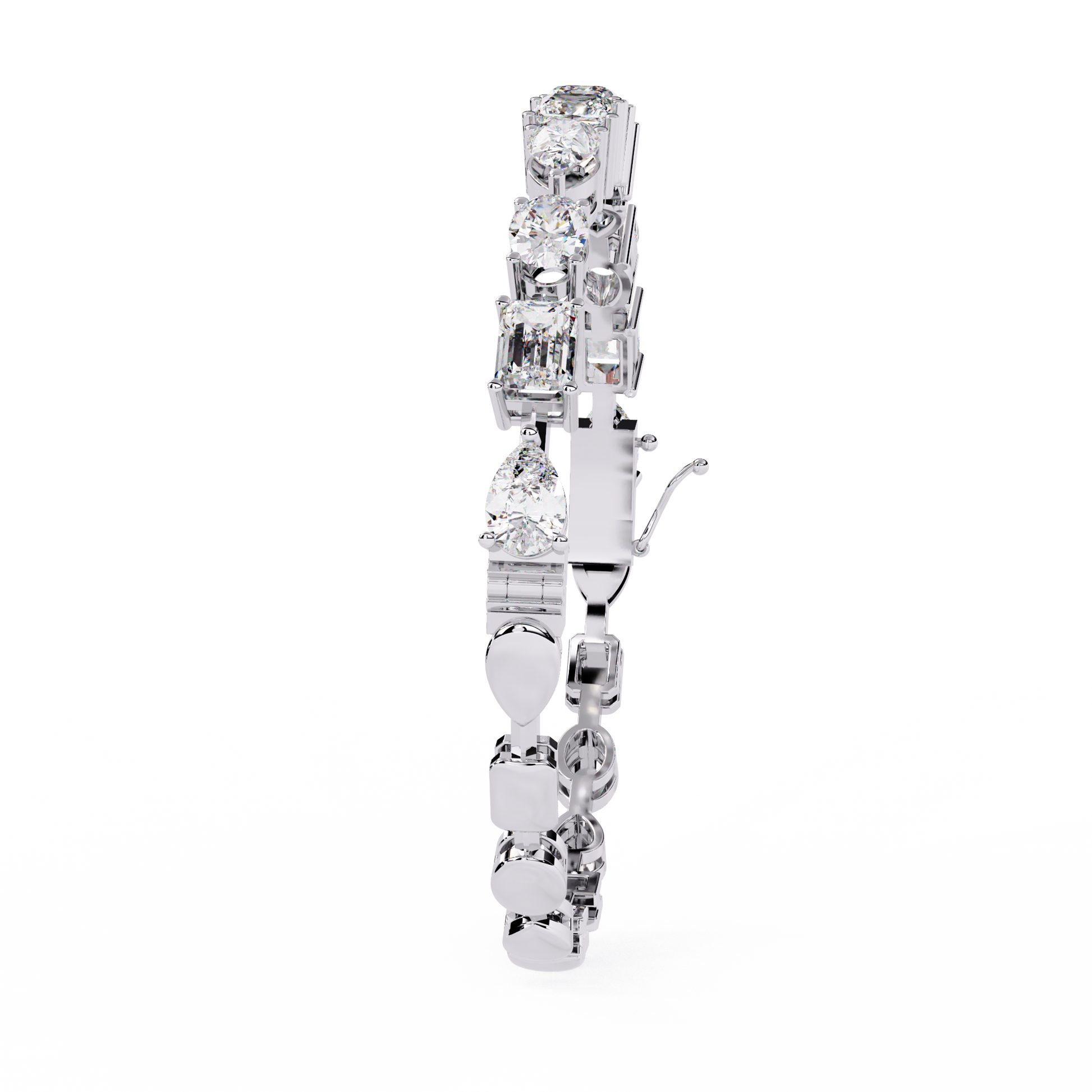 White Gold / Moissanite, White Gold / Lab Grown
