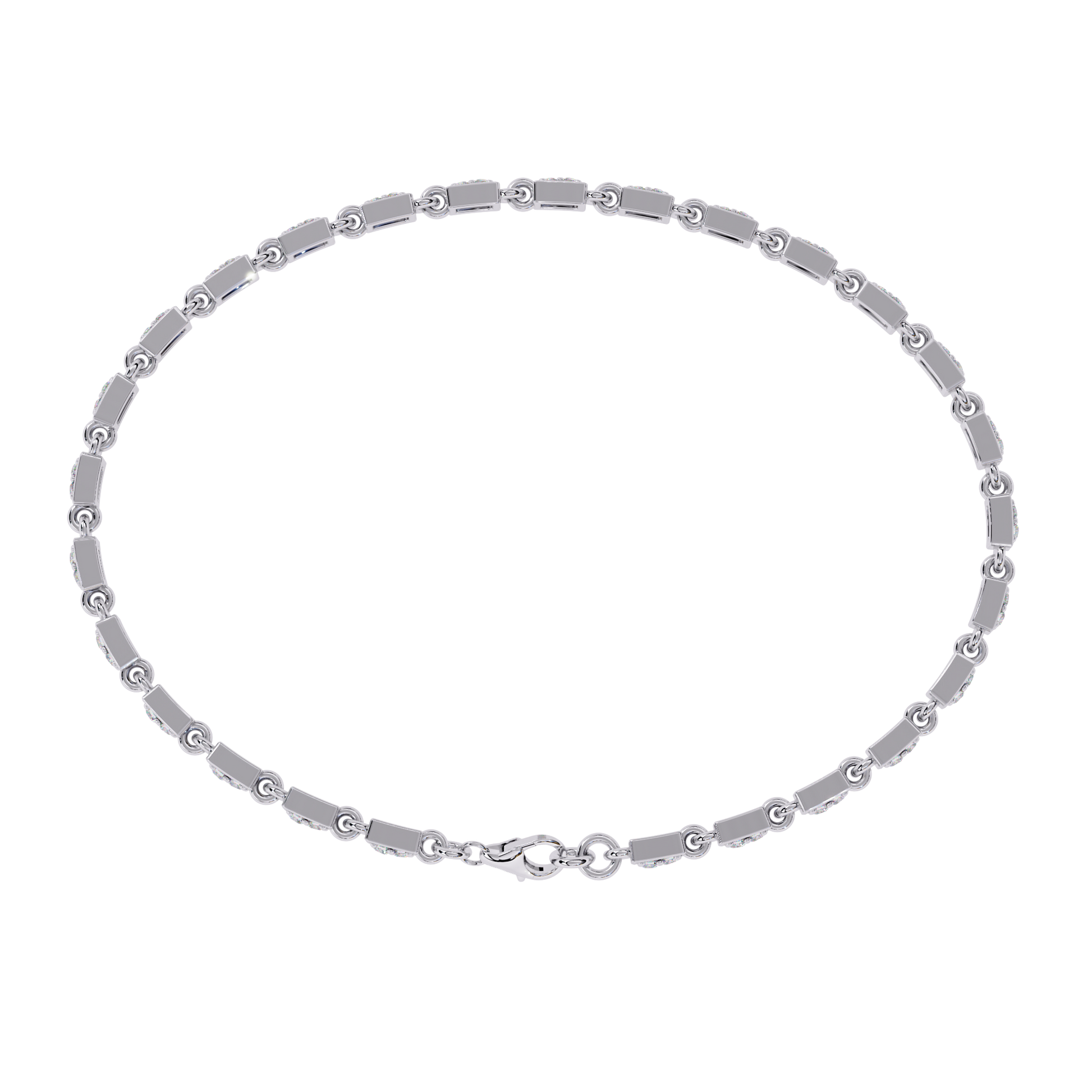 White Gold / Moissanite, White Gold / Lab Grown