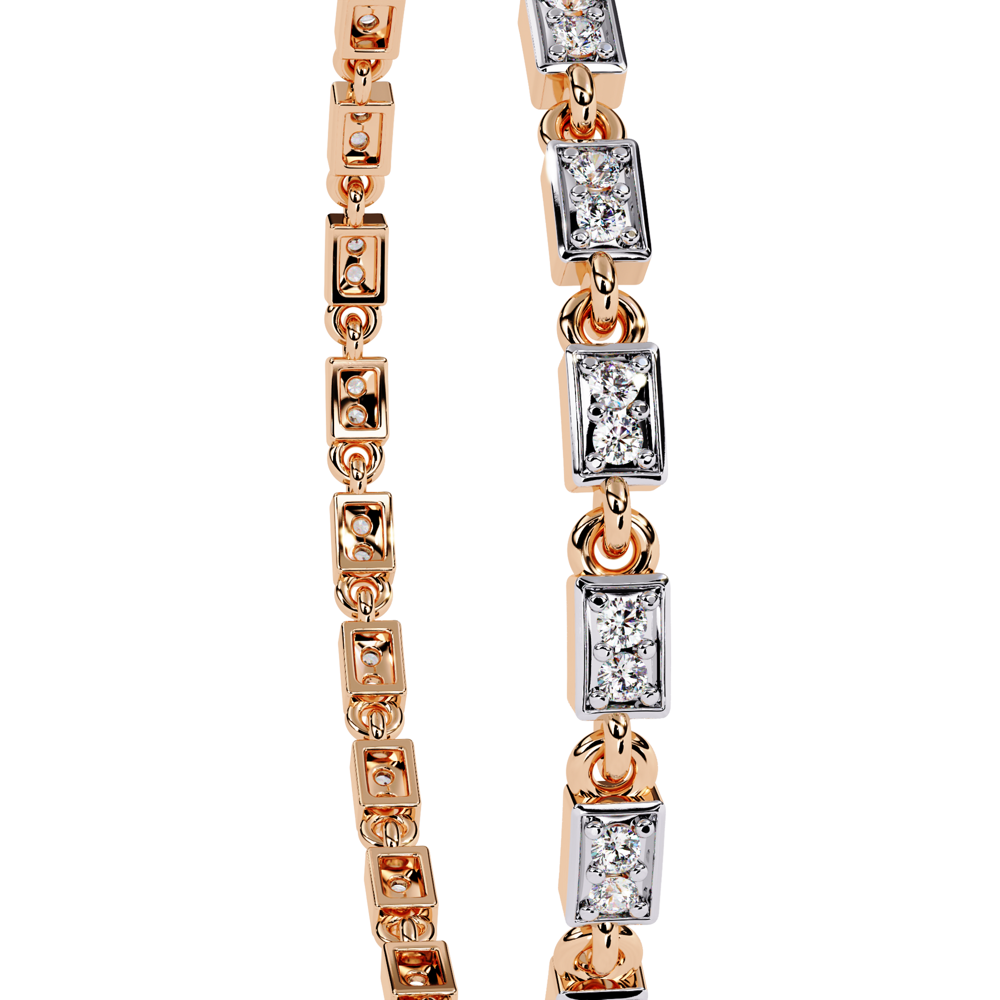 Rose Gold / Moissanite, Rose Gold / Lab Grown