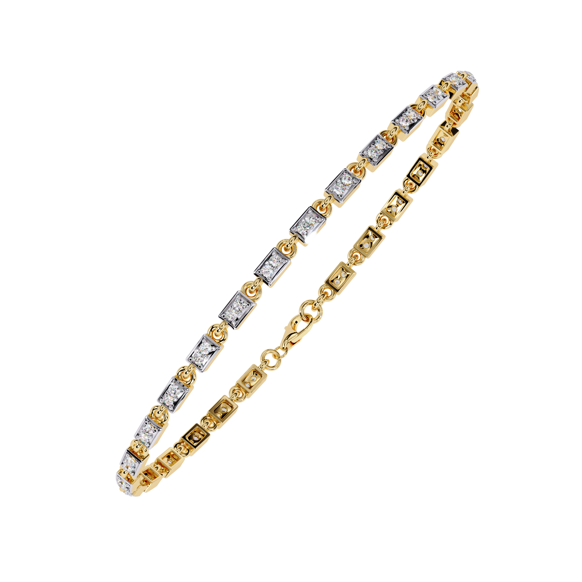 Yellow Gold / Moissanite, Yellow Gold / Lab Grown