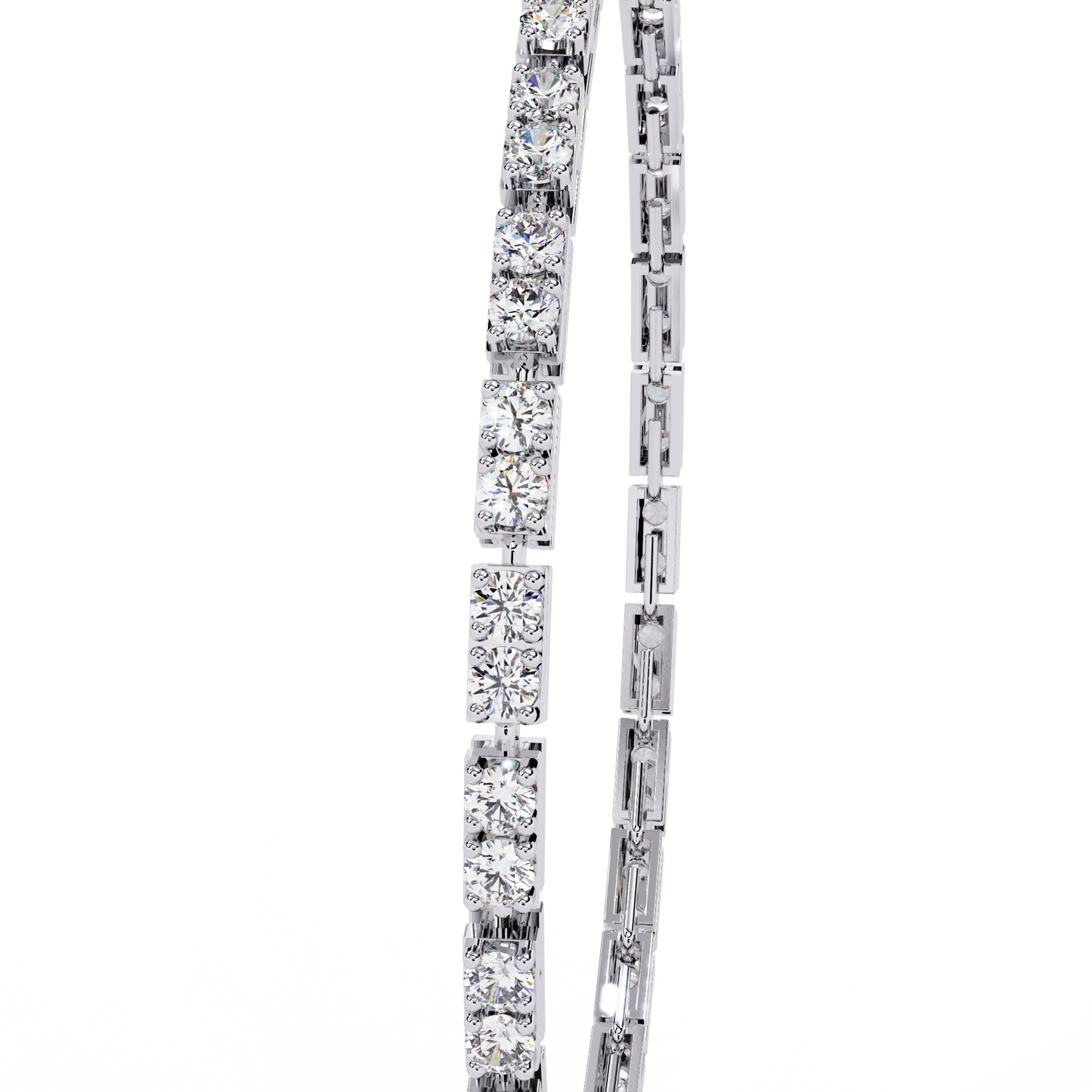 white gold / moissanite, white gold / lab grown