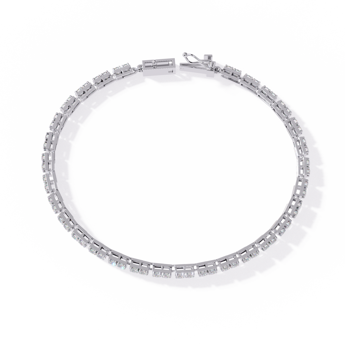 white gold / moissanite, white gold / lab grown