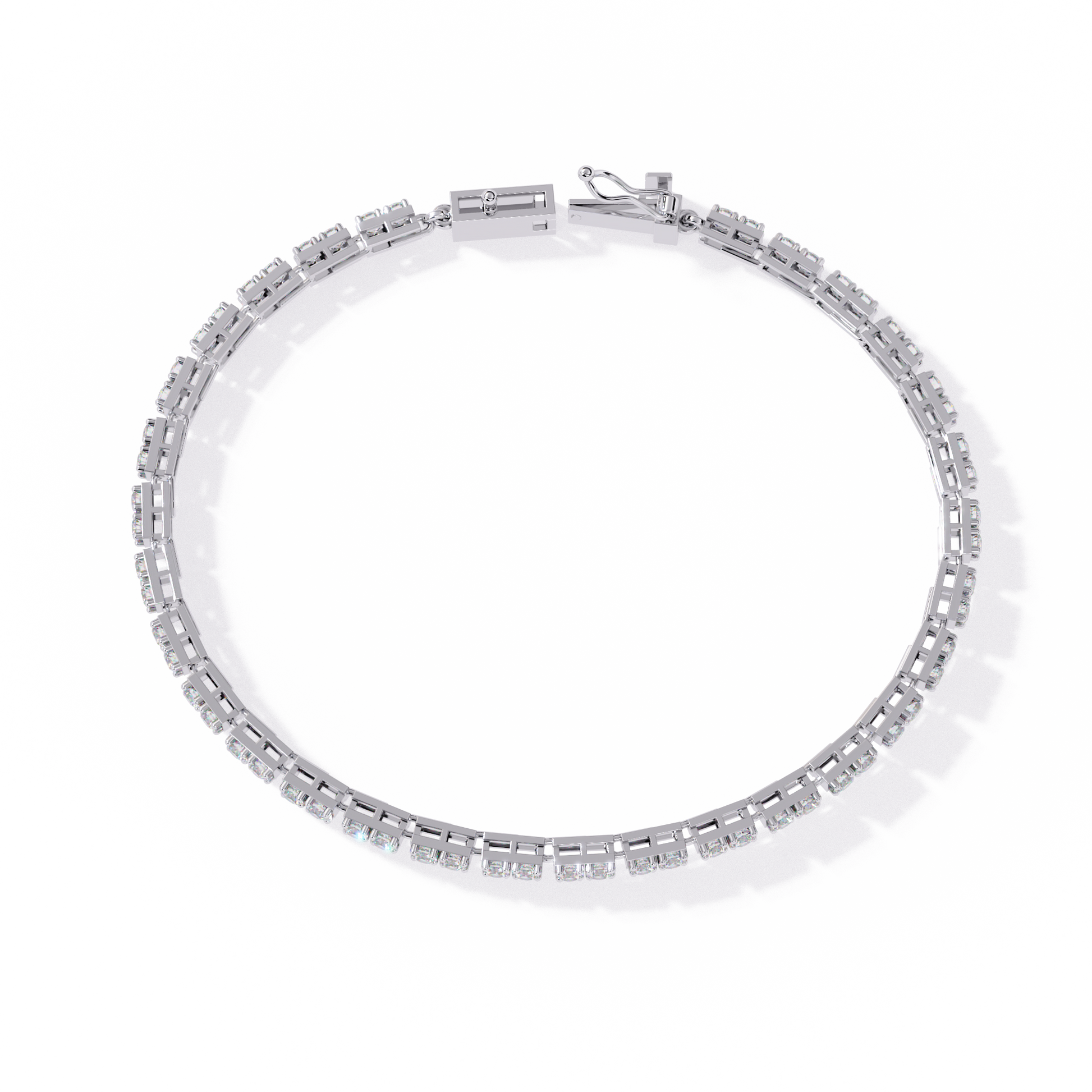 White Gold / Moissanite, White Gold / Lab Grown