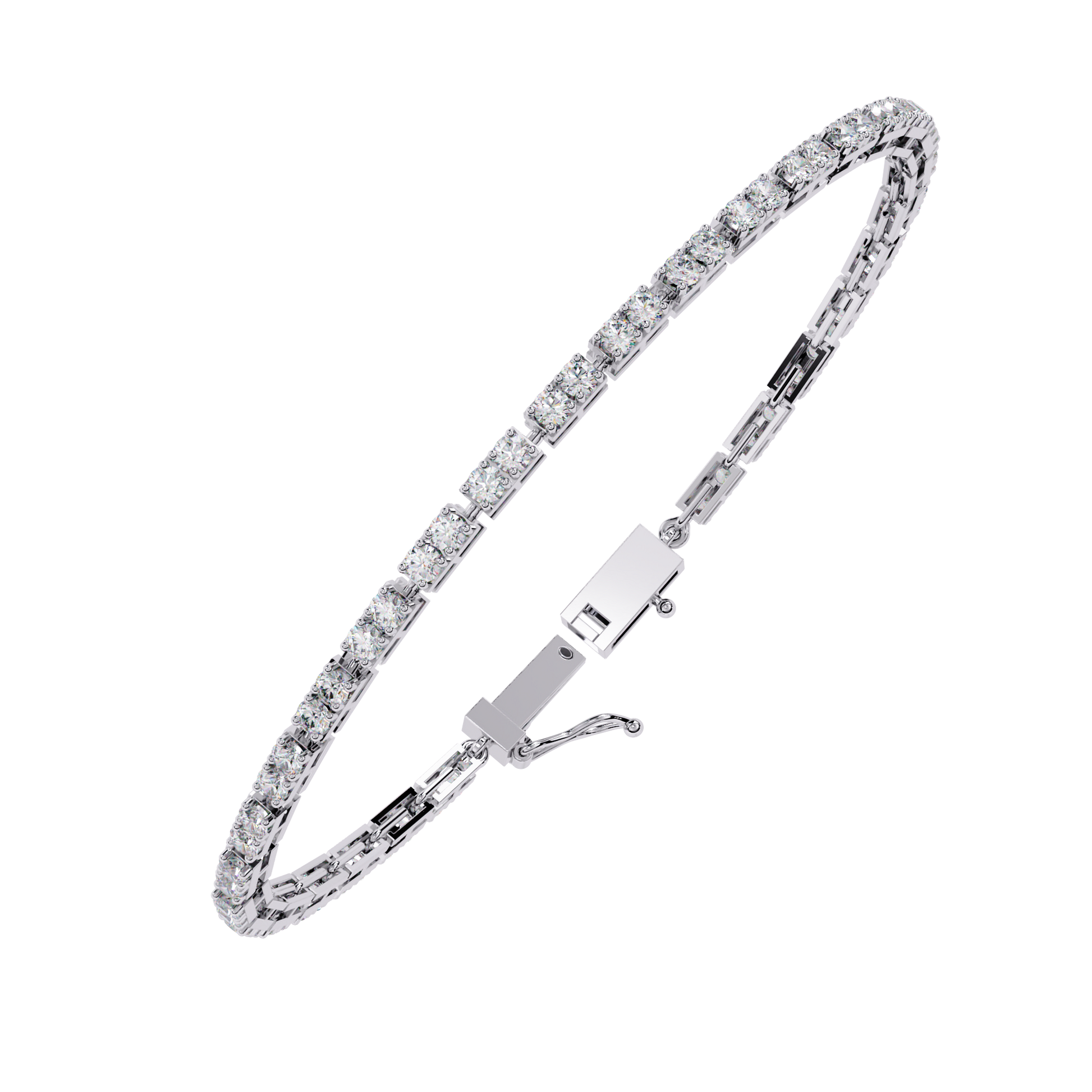 White Gold / Moissanite, White Gold / Lab Grown