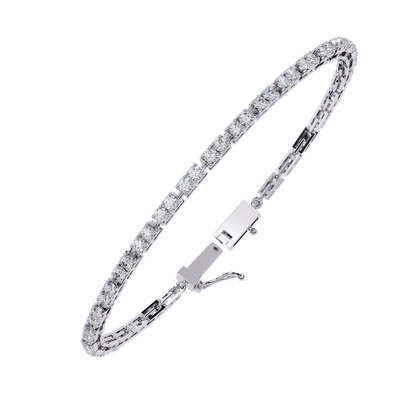 White Gold / Moissanite, White Gold / Lab Grown