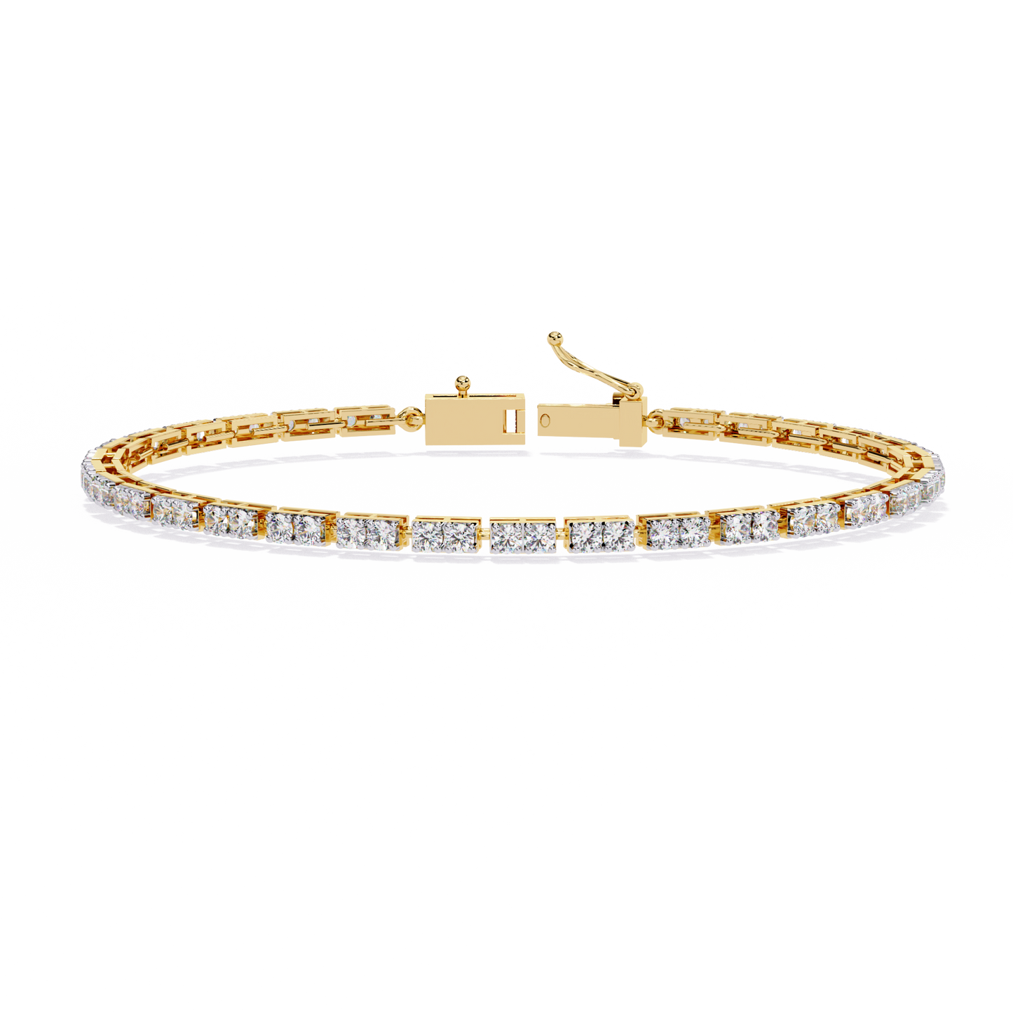 yellow gold / moissanite, yellow gold / lab grown