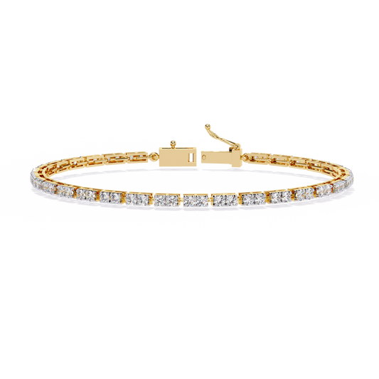 Yellow Gold / Moissanite, Yellow Gold / Lab Grown