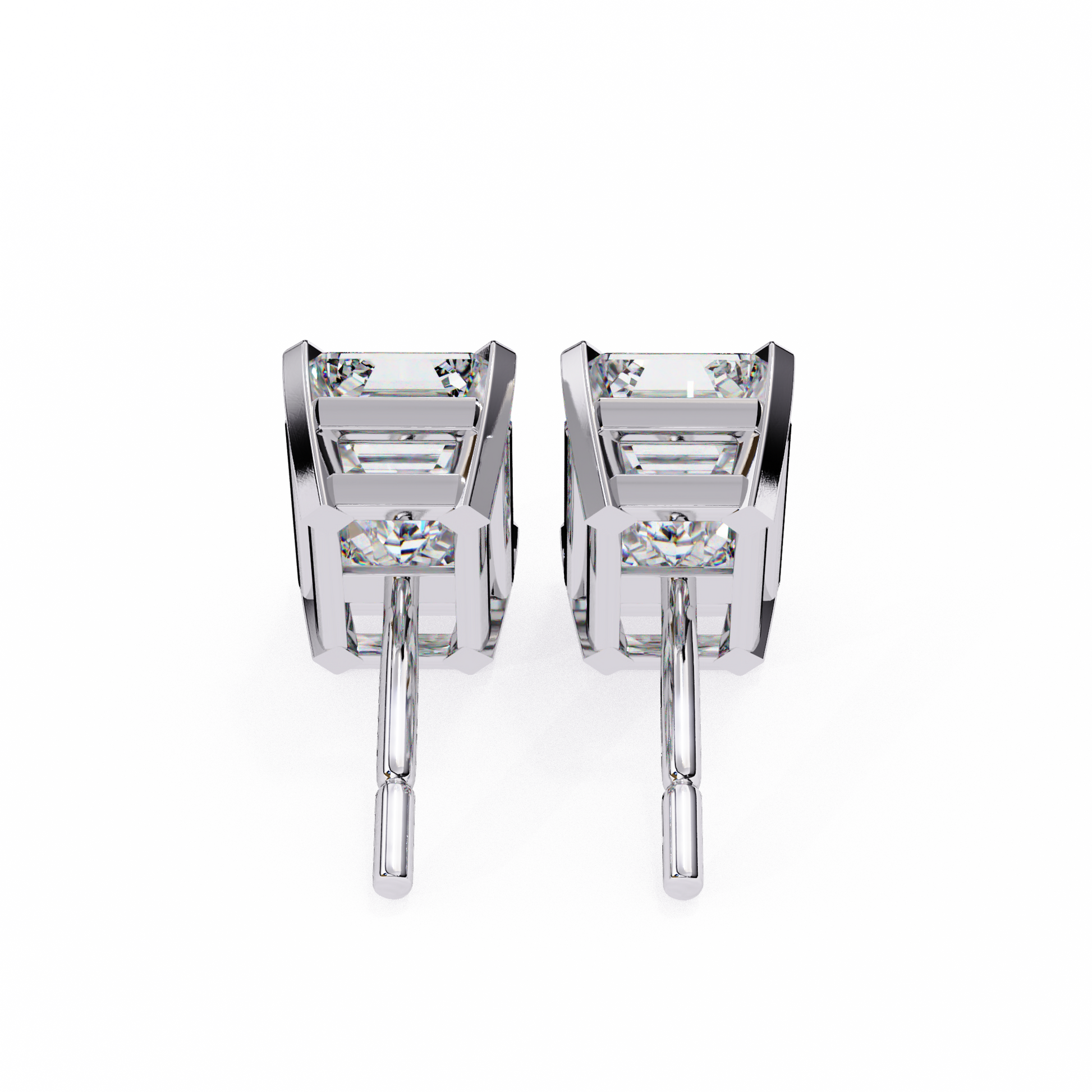 White Gold / Moissanite, White Gold / Lab Grown