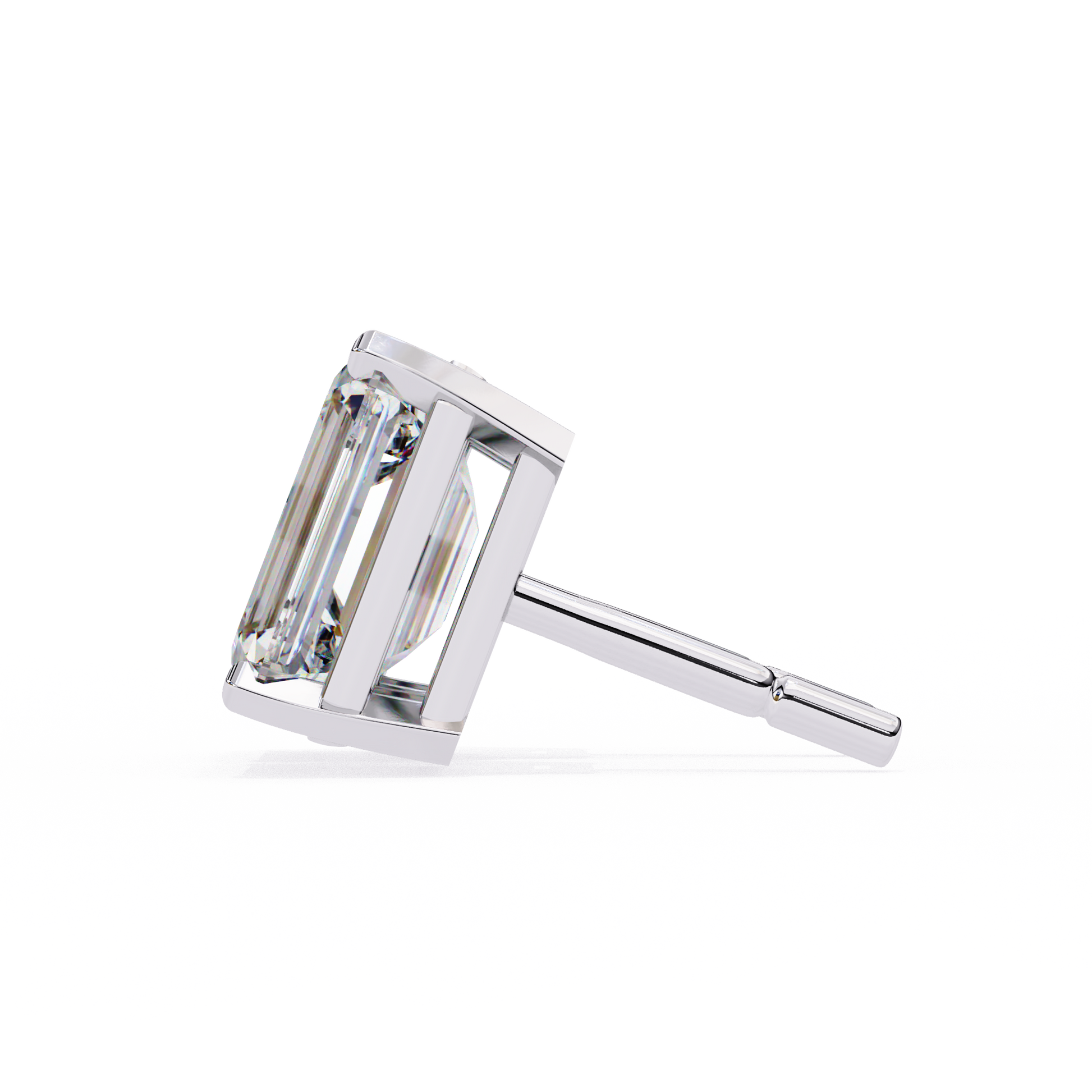 White Gold / Moissanite, White Gold / Lab Grown