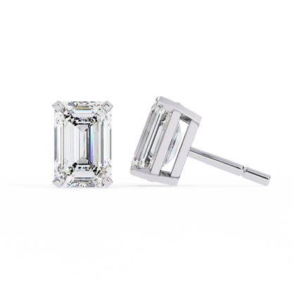 White Gold / Moissanite, White Gold / Lab Grown