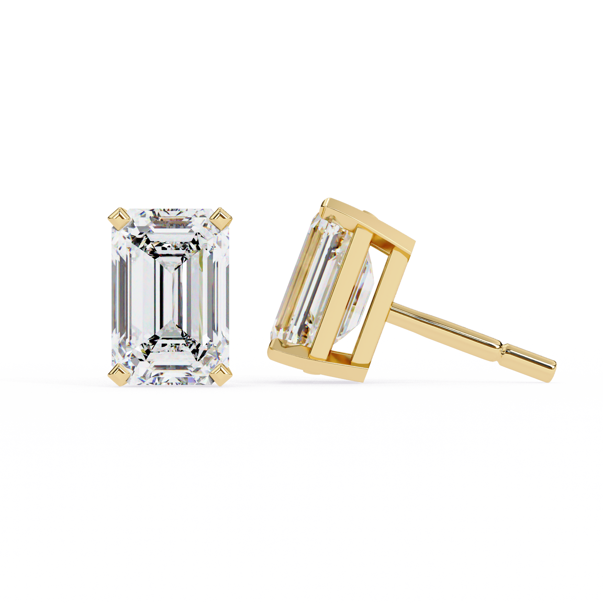Yellow Gold / Moissanite, Yellow Gold / Lab Grown