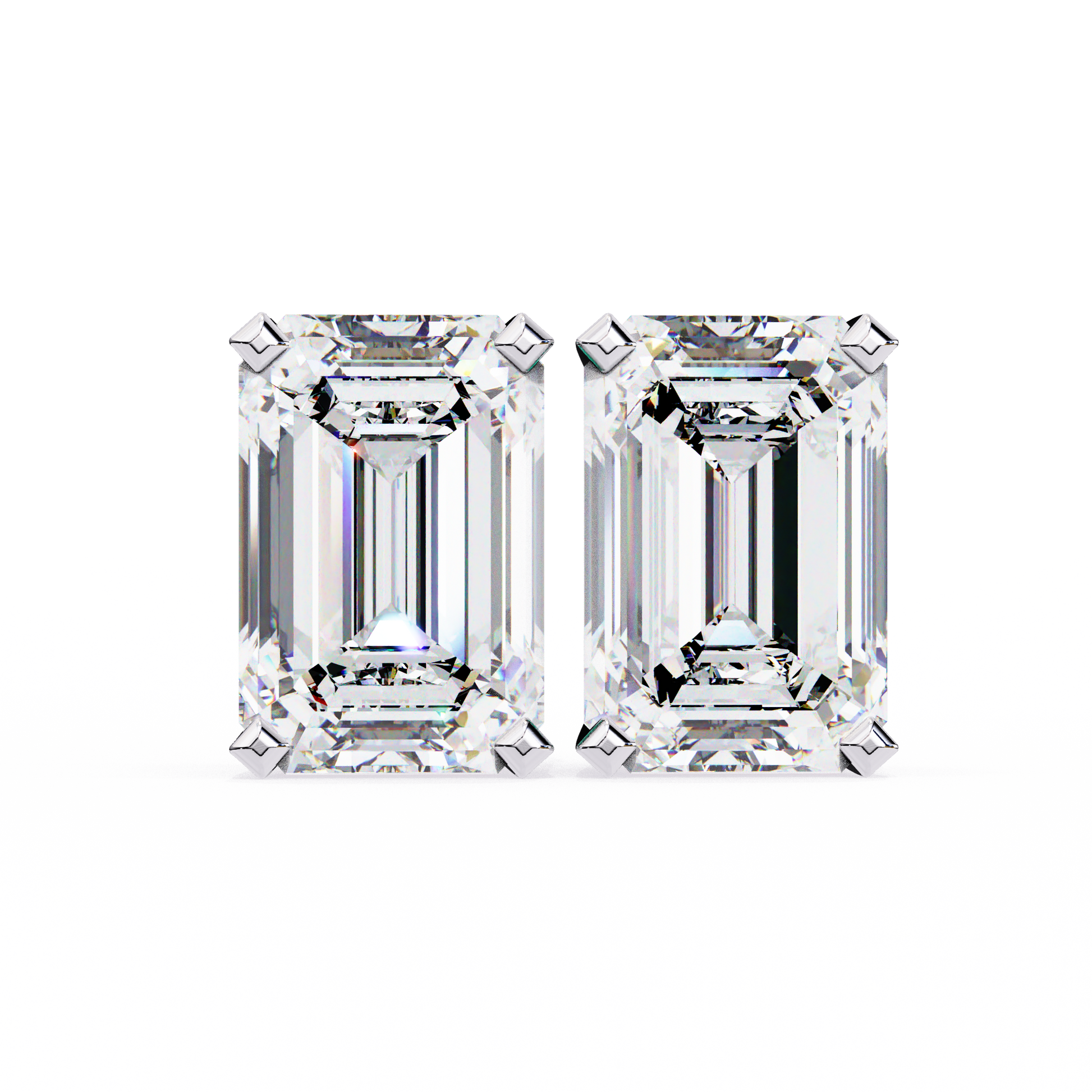 White Gold / Moissanite, White Gold / Lab Grown
