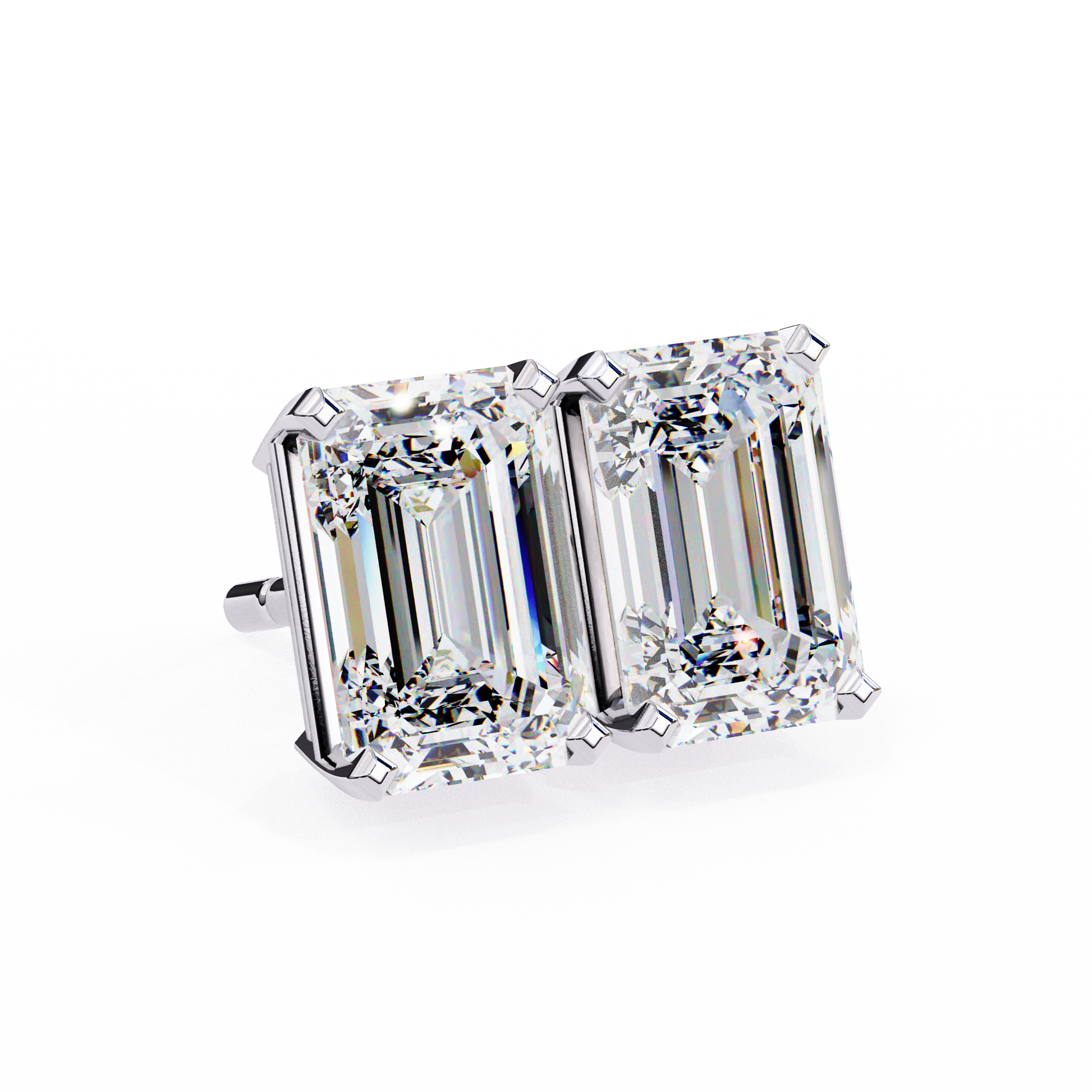 White Gold / Moissanite, White Gold / Lab Grown