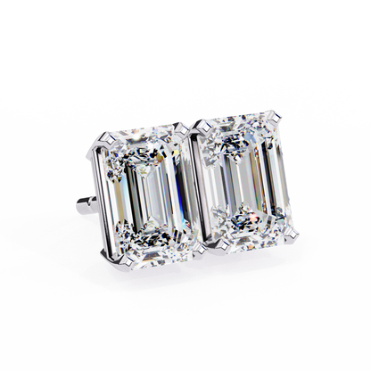 White Gold / Moissanite, White Gold / Lab Grown