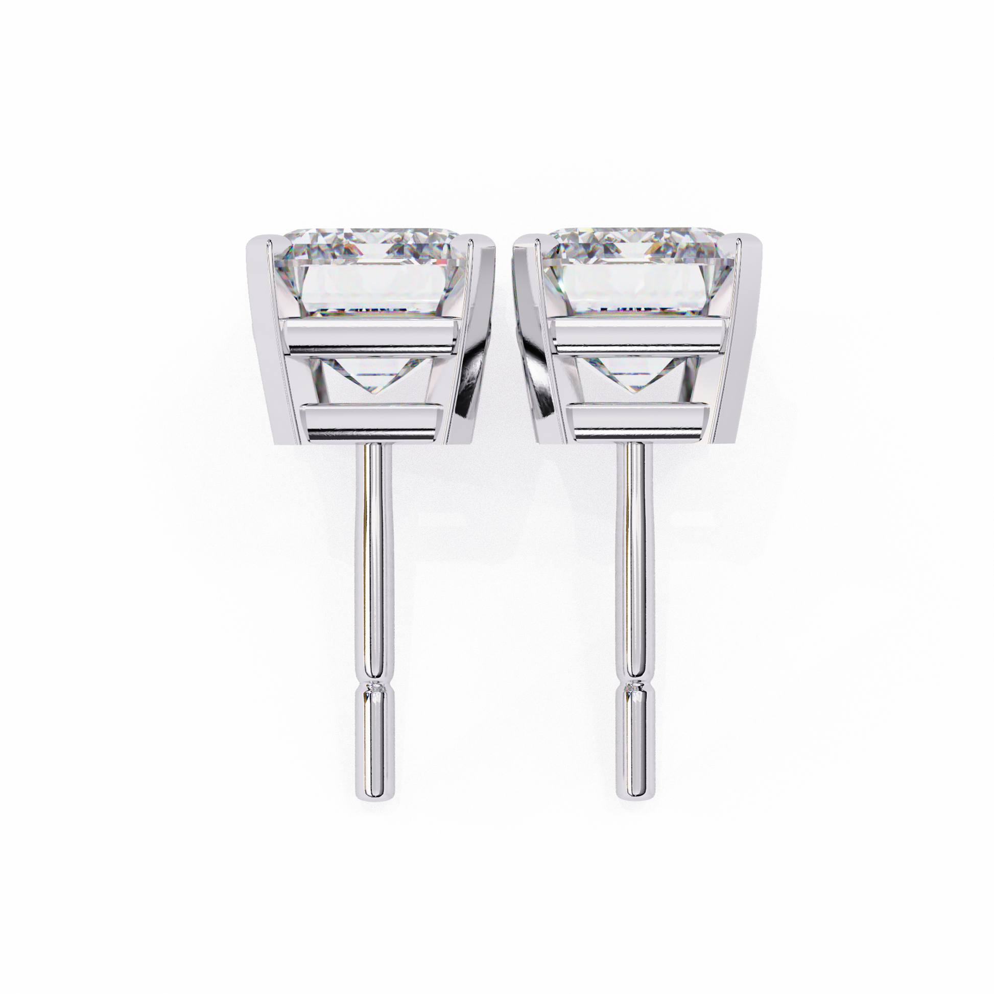 White Gold / Moissanite, White Gold / Lab Grown