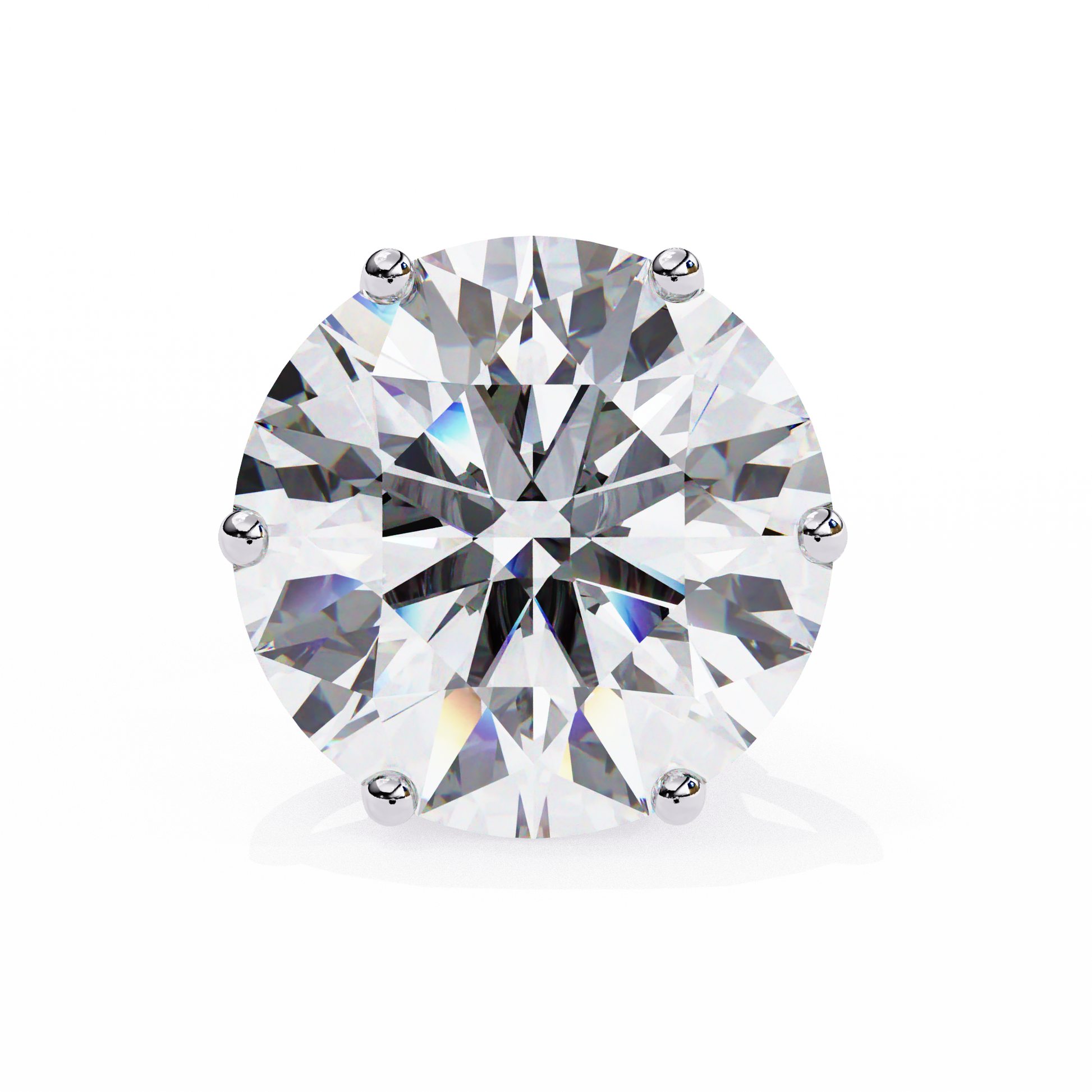 White Gold / Moissanite, White Gold / Lab Grown