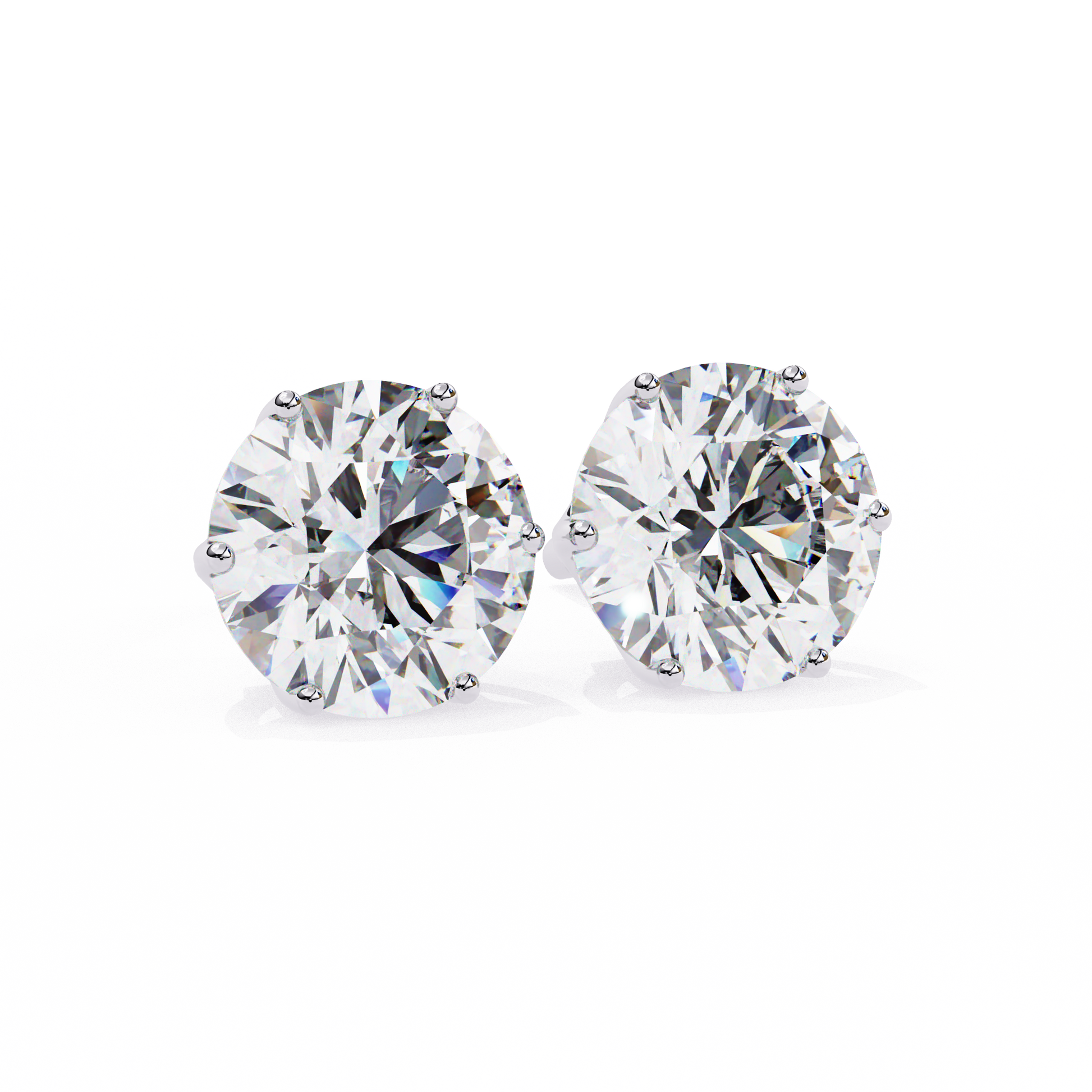 White Gold / Moissanite, White Gold / Lab Grown