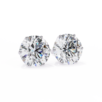 White Gold / Moissanite, White Gold / Lab Grown