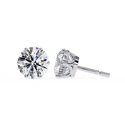 White Gold / Moissanite, White Gold / Lab Grown