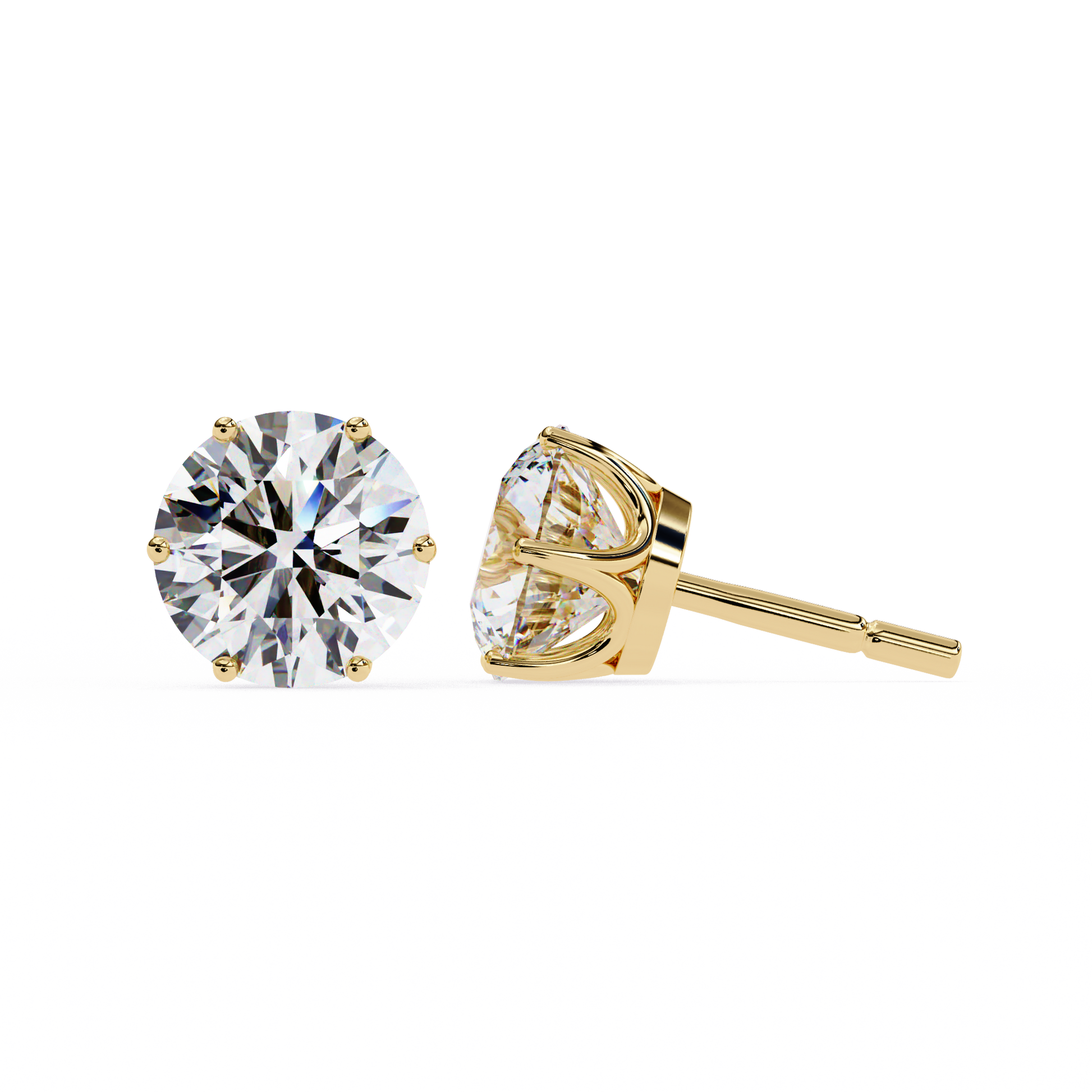 Yellow Gold / Moissanite, Yellow Gold / Lab Grown