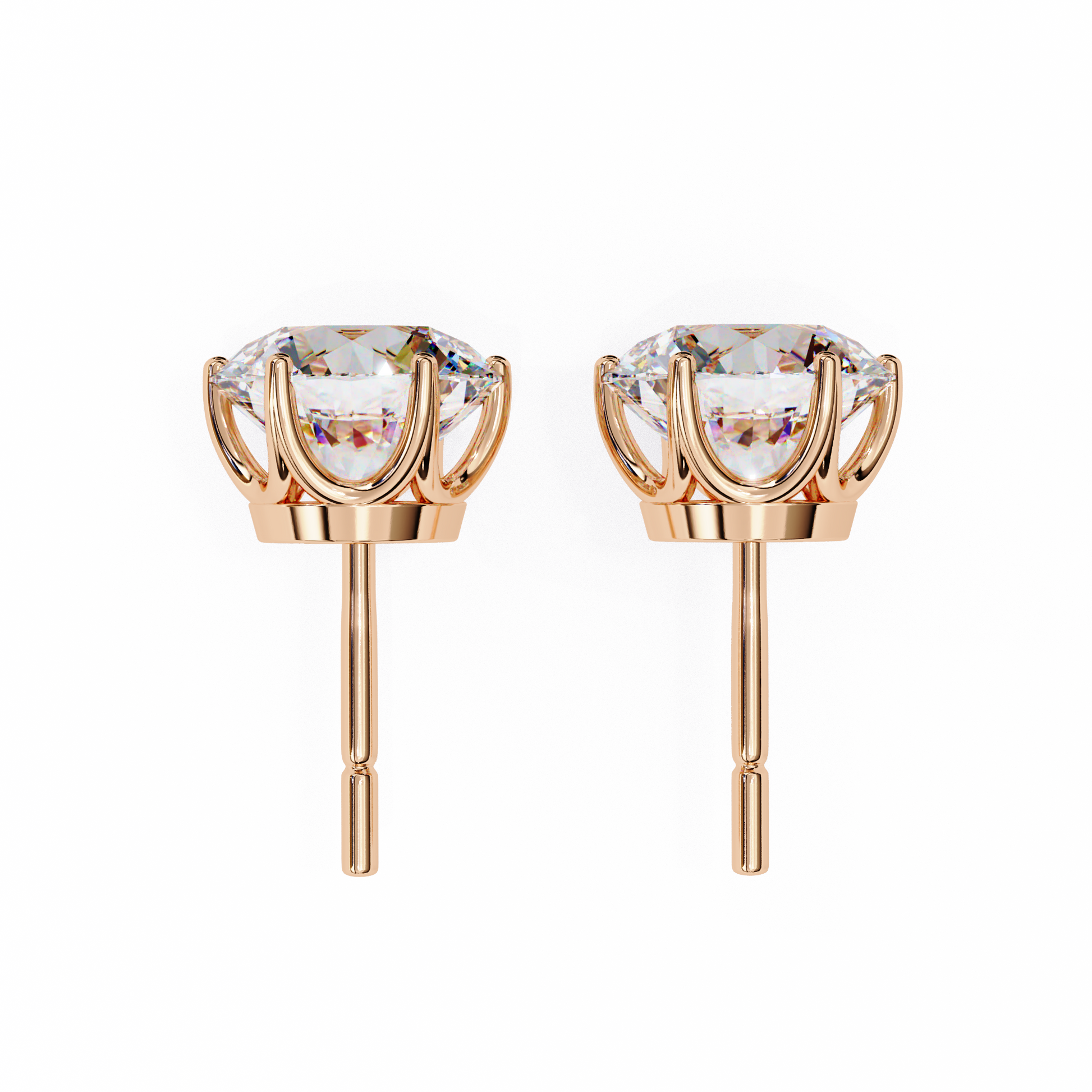 Rose Gold / Moissanite, Rose Gold / Lab Grown