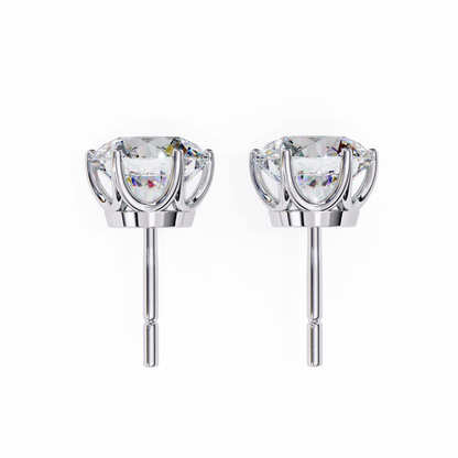 White Gold / Moissanite, White Gold / Lab Grown