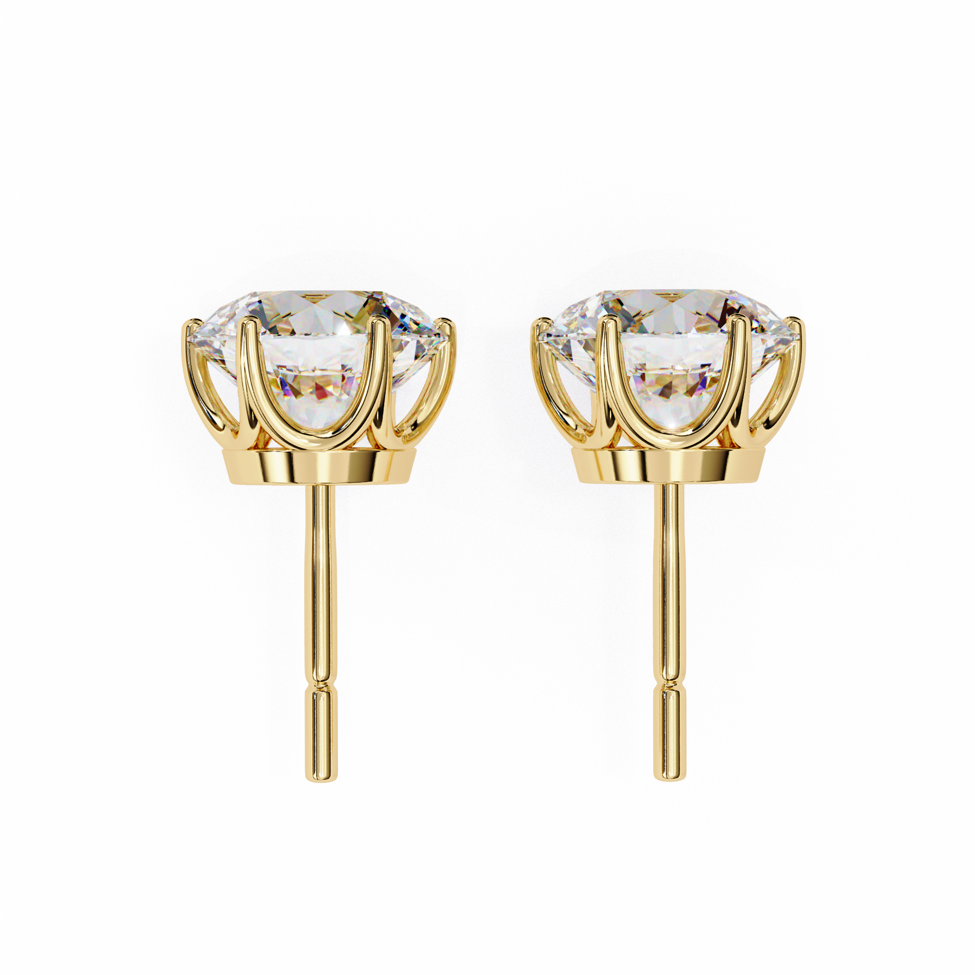 Yellow Gold / Moissanite, Yellow Gold / Lab Grown