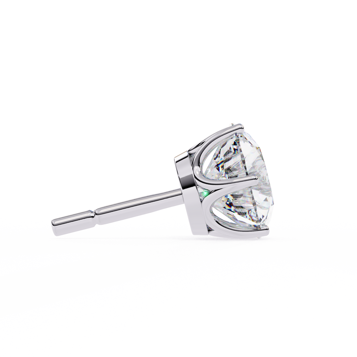 white gold / moissanite, white gold / lab grown