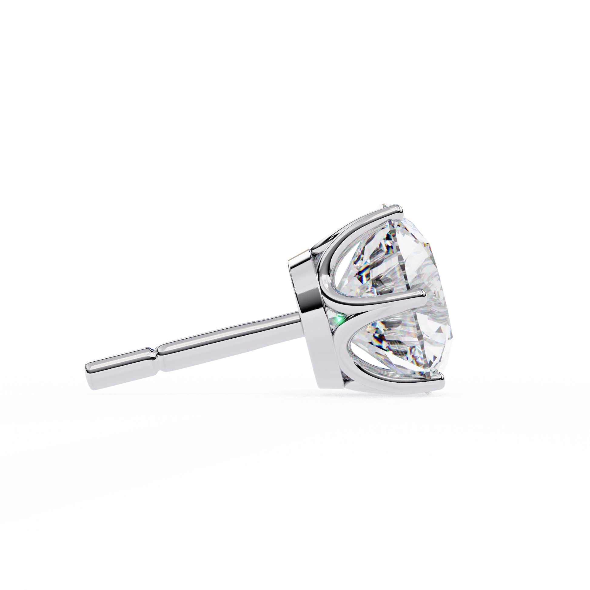 White Gold / Moissanite, White Gold / Lab Grown