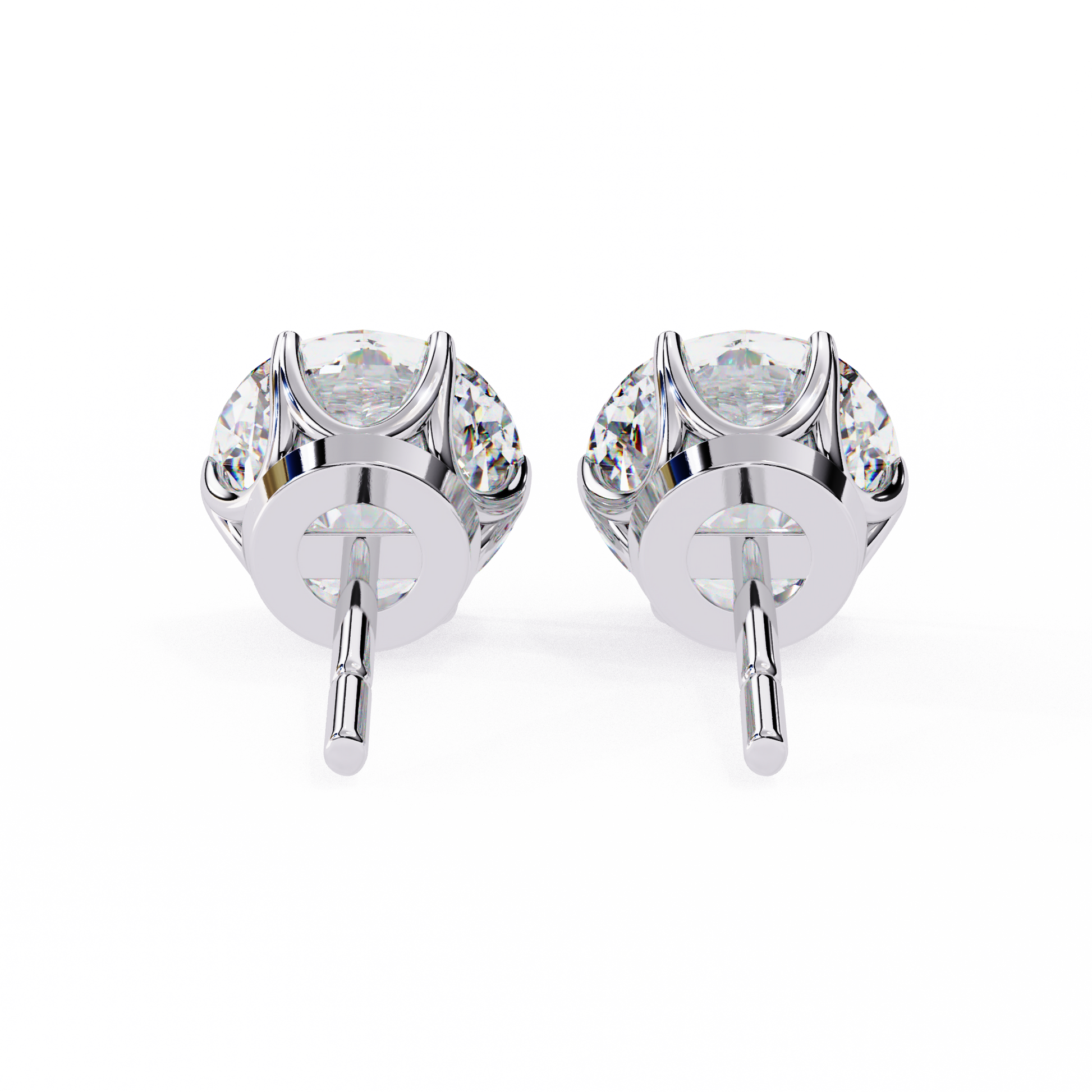 White Gold / Moissanite, White Gold / Lab Grown