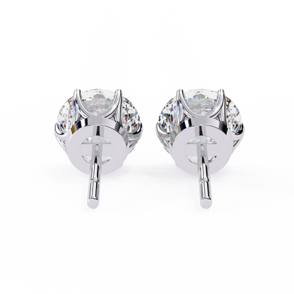 White Gold / Moissanite, White Gold / Lab Grown