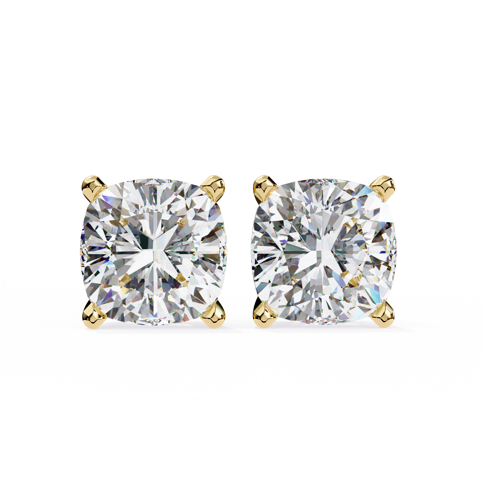 Yellow Gold / Moissanite, Yellow Gold / Lab Grown